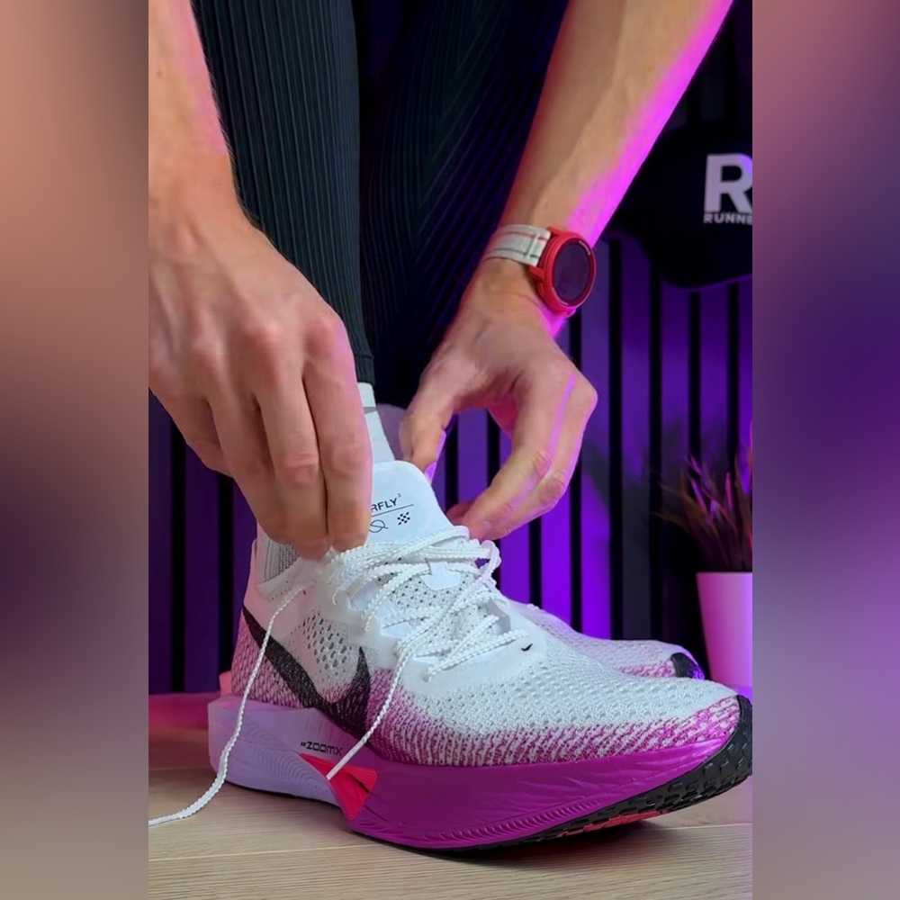 Nike ZoomX 🔥 Vaporfly Next% 3 White Vivid Purple DV4129-104 Men's Size 12 13 NEW - Picture 3 of 15